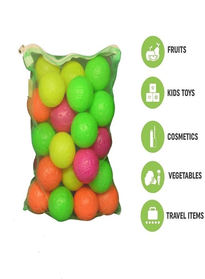 FASHRAMP Multipurpose Fridge Zip Bags to Store Fruits, Vegetables/Fridge Organizer Ziplock Storage Reusable Net Bags Nylon Storage Pouch ((Pack of 12)) - Image 4